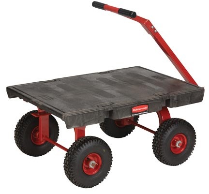 Chariot à plateforme avec poignée de traction Rubbermaid 4475 modèle 5th Wheel #RB004475000