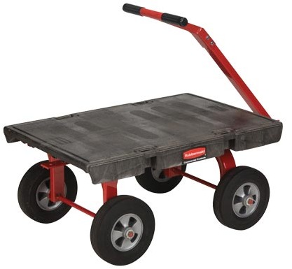 Chariot à plateforme avec poignée de traction Rubbermaid 4476 modèle 5th Wheel #RB004476000
