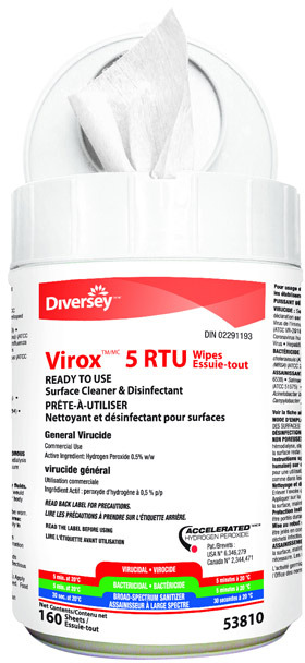 Wet Disinfectant Wipes Virox 5 #JH005381000 Wet Disinfectant Wipes Virox 5 #JH005381000