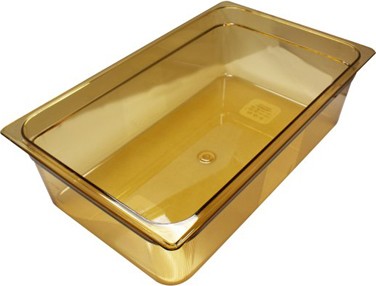 Bac ambre pour préparations pour aliments chauds 20" x 12" #RB00232PAMB