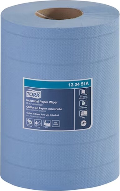 Tork 132451A Chiffons en papier industriel, débit par le centre, bleu #SC132451000