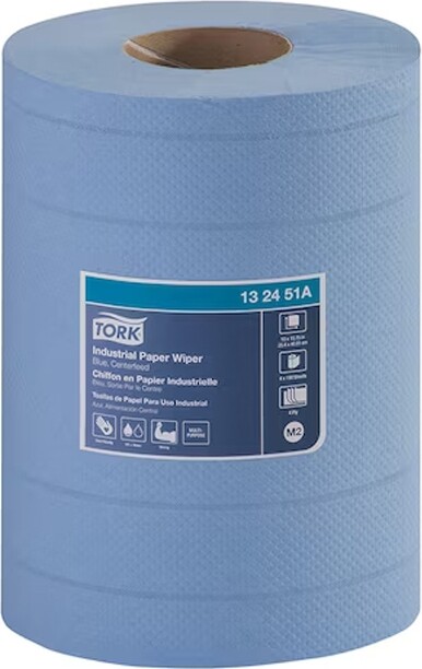 Tork 132451A Chiffons en papier industriel, débit par le centre, bleu #SC132451000