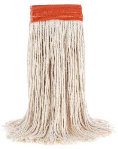 Jaws, Cotton Wet Mop, Wide Band, Cut-End, White #AG004512000