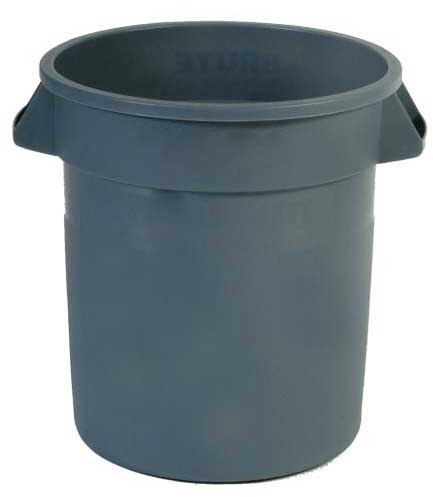 Poubelle sans logo pour usine alimentaire Rubbermaid 2610-88 Brute ACIA #RB261088GRI