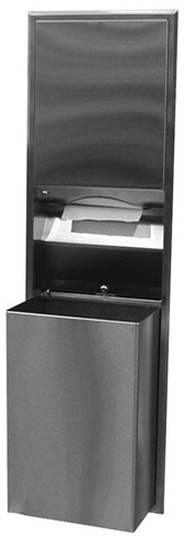 Paper Dispenser and Waste Receptacle Unit 56" Bobrick B-3947 CLASSIC, 68 L #BO0B3947000