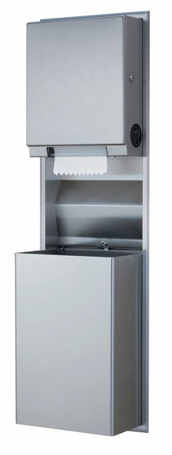 Touch-Free Paper Dispenser and Waste Receptacle Unit 56" Bobrick B-3961 CLASSIC, 45.5 L #BO0B3961000