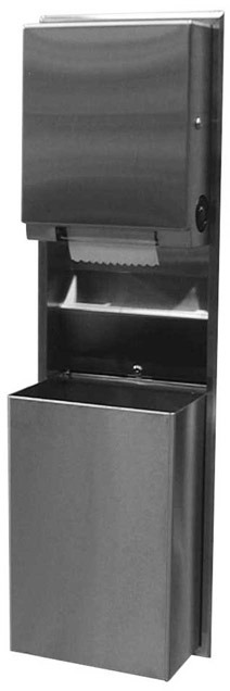 Touch-Free Paper Dispenser and Waste Receptacle Unit 56" Bobrick B-39617 CLASSIC, 68 L #BO0B3961700