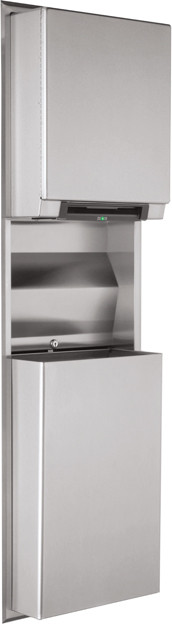 Automatic Paper Dispenser and Waste Receptacle Unit 56" Bobrick B-39747 CLASSIC, 68 L #BO0B3974700