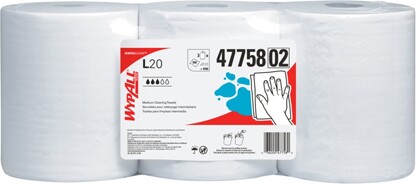 47758 Wypall L20 Chiffons de nettoyage en rouleau blanc #KC047758000