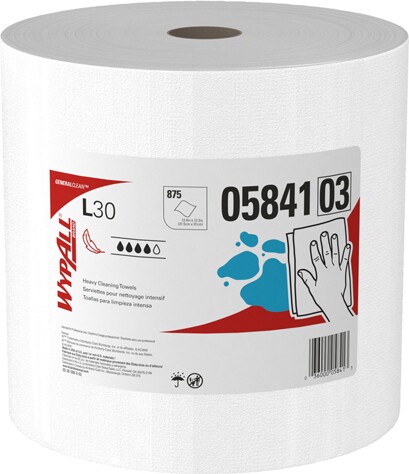 Wypall L30 White Roll Cleaning Towels #KC005841000