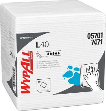 05701 Wypall L40 Lingettes extra robustes pliés en 4 #KC005701000