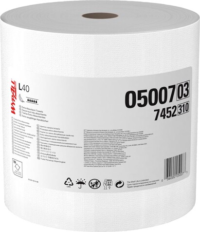 Wypall L40 Lingettes extra robustes en rouleau blanc #KC005007000