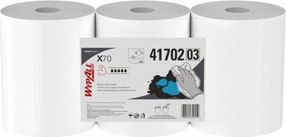 Wypall X70 Chiffons pour travaux moyens en rouleau blanc #KC041702000