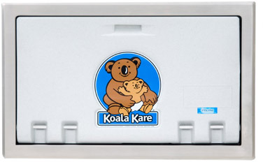 Stainless Steel Horizontal Built-in Baby Changing Station with Flange Bobrick KB100-ST #BOKB100ST05