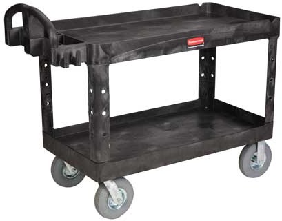 Utility Cart 2-Shelf 26" x 55" Rubbermaid 4546 #RB004546NOI