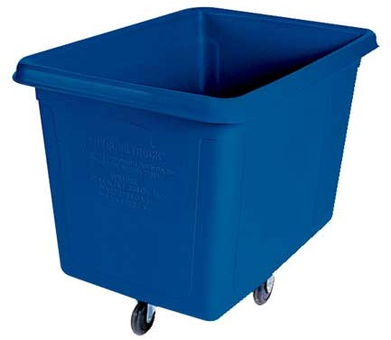 Chariot de buanderie cubique 8 pieds cubes Rubbermaid 4608, Couvercle vendu séparément #RB004608BLE