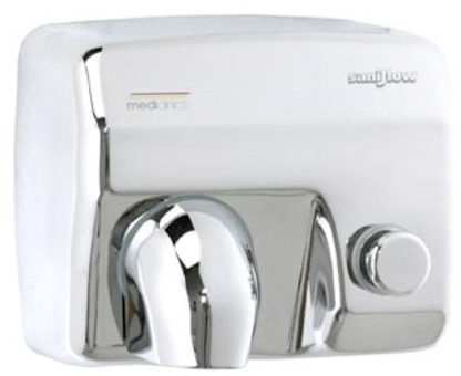 Saniflow Push Button Hand Dryer #NV00E88C000 Saniflow Push Button Hand Dryer #NV00E88C000