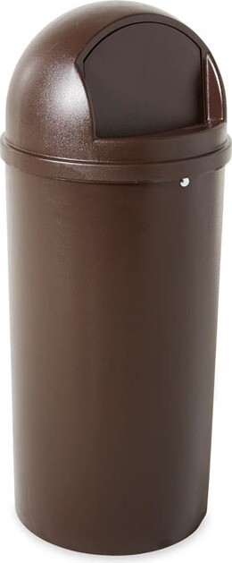 816088 MARSHAL Poubelle ronde avec couvercle 15 gal #RB816088BRU