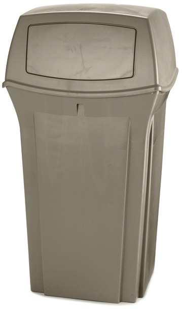 Poubelle extérieure carrée Ranger 8430-88, 35 gal #RB843088BEI