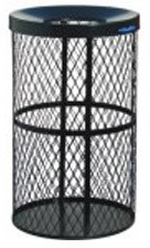 Poubelle grillagée en métal #FR000307000 Poubelle grillagée en métal #FR000307000