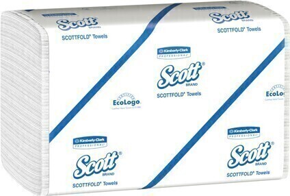 01960 SCOTT White Multifold Paper Towels, 25 x 175 Sheets #KC001960000