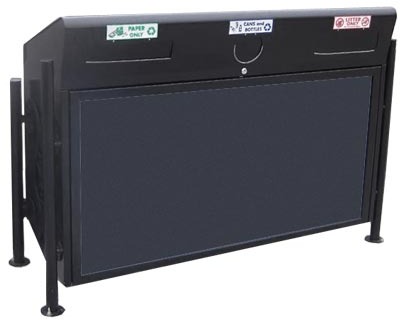 Unité multiple de recyclage et de déchets Hazelton 3 #EZEL003P2NO Unité multiple de recyclage et de déchets Hazelton 3 #EZEL003P2NO