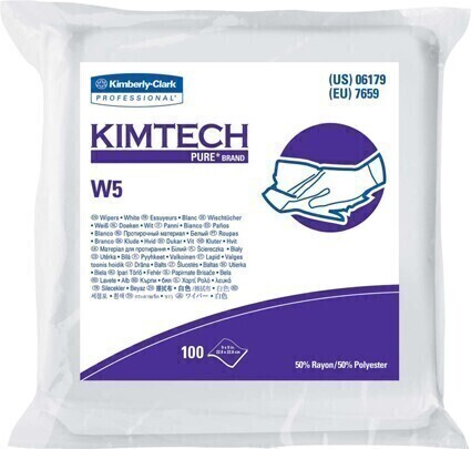 06179 KIMTECH W5 Dry Critical Wipes, 5 x 100 Sheets #KC006179000