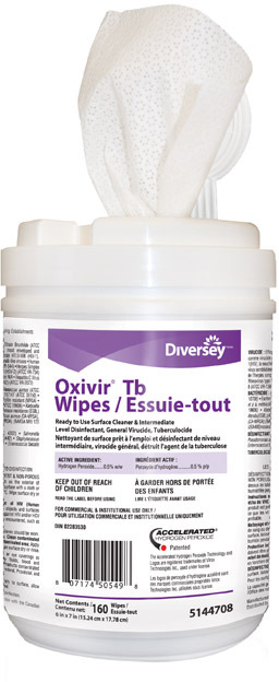 Oxivir TB Hydrogen Peroxide Disinfectant Wipes #JHUN5144708