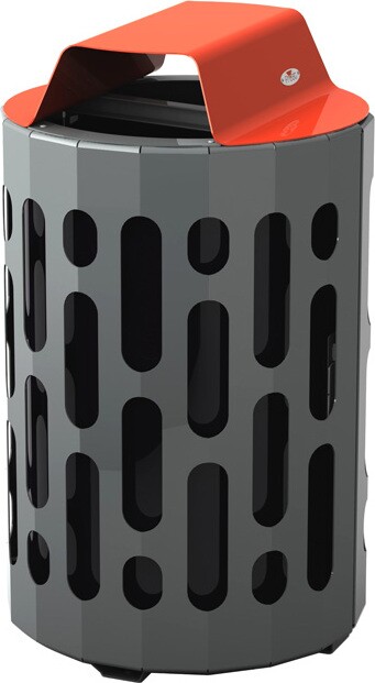 STINGRAY Outdoor Waste Container with Lid 42 Gal #FR002020ROU