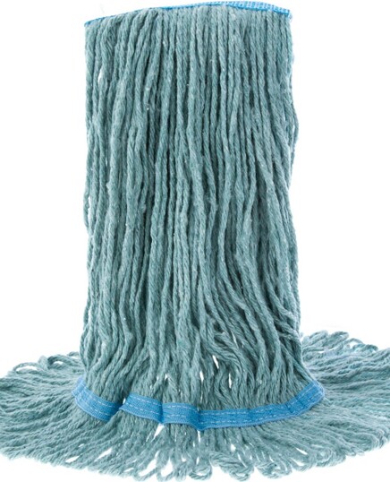BacStop, Antimicrobial Wet Mop, Narrow Band, Looped-End, Blue #AG002903000 BacStop, Antimicrobial Wet Mop, Narrow Band, Looped-End, Blue #AG002903000