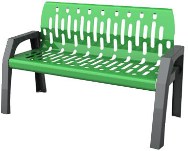 Park Bench 48" for Common Area 2040 Frost #FR002040VER