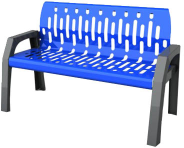 Park Bench 48" for Common Area 2040 Frost #FR002040BLE Park Bench 48" for Common Area 2040 Frost #FR002040BLE