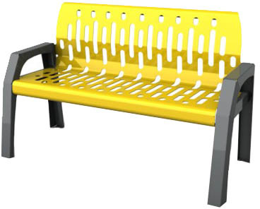 Bancs de parcs 48" pour aire commune 2040 Frost #FR002040JAU Bancs de parcs 48" pour aire commune 2040 Frost #FR002040JAU