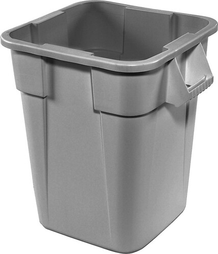Square Waste Container 28 Gals. Without Lid Brute #RB003526GRI