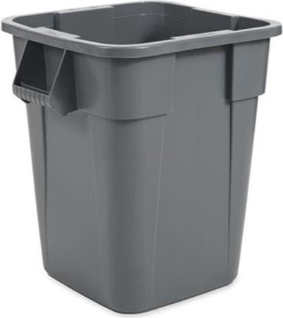 Square Waste Container 40 Gals. Without Lid Brute #RB003536GRI