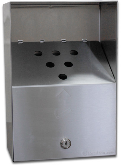 Outdoor Wall Stainless Steel Ash Bin #CD0C8200000 Outdoor Wall Stainless Steel Ash Bin #CD0C8200000