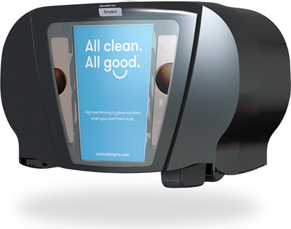 Distributeur de papier hygiénique haute capacité Tandem X2S noire #CC00C272000 Distributeur de papier hygiénique haute capacité Tandem X2S noire #CC00C272000