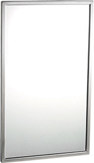 Glass Mirror with Stainless Steel Angle Frame #BOB29018360