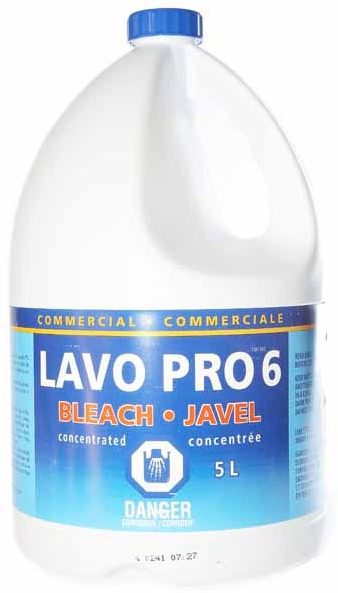 Eau de javel commerciale 6% LAVO PRO 6 #LV000LM65.0