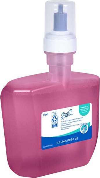 SCOTT PRO Nettoyant en mousse pour la peau avec hydratants, 1,2L #KC091592000