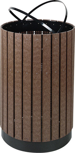 Poubelle avec lattes décoratives en plastique Free Standing #RB00H55C000 Poubelle avec lattes décoratives en plastique Free Standing #RB00H55C000