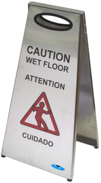 Stainless Steel Wet Floor Sign #FR001119000