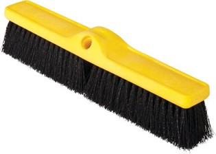Plastic Push Broom 18" with Polypropylene Bristles #RB009B06NOI