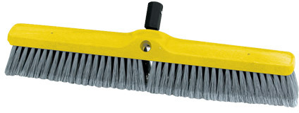 Plastic Push Broom 24" with Grey Polypropylene Bristles #RB009B11GRI