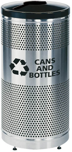 Stainless Steel Recycle Receptacle Classic #RBS3SSGBK00