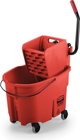 Side Press Bucket & Wringer Combo WaveBrake, 8.75 gal #RB758888ROU