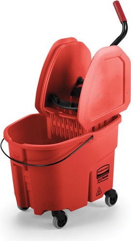 Down Press Bucket & Wringer Combo WaveBrake, 8.75 gal #RB757888ROU