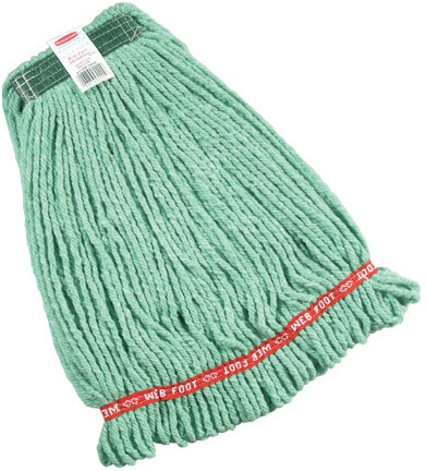 Shrinkless Web Foot, Synthetic Wet Mop, Narrow Band, Looped-End, White #RBA21206VER Shrinkless Web Foot, Synthetic Wet Mop, Narrow Band, Looped-End, White #RBA21206VER