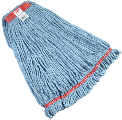 Shrinkless Web Foot, Synthetic Wet Mop, Narrow Band, Looped-End, White #RBA21306BLE