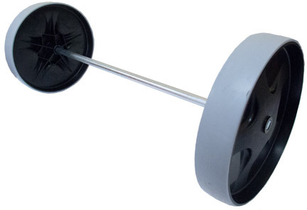 Ensemble de 2 roues de 8" avec essieu pour chariot Rubbermaid 6173 #PR6173L9000 Ensemble de 2 roues de 8" avec essieu pour chariot Rubbermaid 6173 #PR6173L9000
